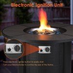 TLGREEN 42" Propane Fire Pit Table with Cover