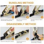 TLGREEN Heavy Duty Ratchet Straps - 4 Pack