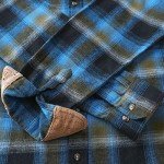 Dubinik® Men's Long Sleeve Flannel Shirt - Royal Blue/Black