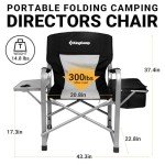 KingCamp Oversized Folding Camping Chair with Table