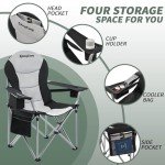 KingCamp Oversized Camping Chair with Lumbar Support
