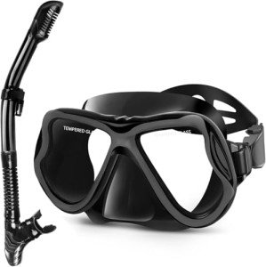 Greatever Dry Snorkel Set with Panoramic Mask