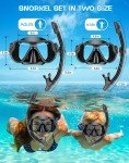 Greatever Dry Snorkel Set with Panoramic Mask