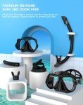 Greatever Dry Snorkel Set with Panoramic Mask
