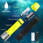HECLOUD Waterproof Diving Flashlight - 2 Pack