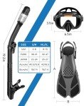 4-in-1 Snorkeling Gear Set for Adults