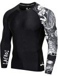 LAFROI Men's UPF 50+ Long Sleeve Rash Guard