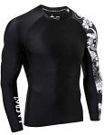 LAFROI Men's UPF 50+ Long Sleeve Rash Guard