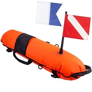 Orange Diving Safety Marker Buoy with Flags
