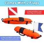 Orange Diving Safety Marker Buoy with Flags