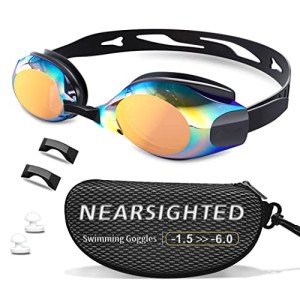 Polarized Anti-Fog Swim Goggles good for Near-sighted