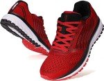 Men's Lightweight Red Running Sneakers, Size 11