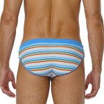 Men's Stylish Blue & White Swim Briefs