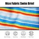 Men's Stylish Blue & White Swim Briefs