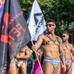Men's Stylish Blue & White Swim Briefs