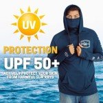 Men's Long Sleeve Fishing Shirt with Hood - Bluefin