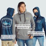 Men's Long Sleeve Fishing Shirt with Hood - Bluefin