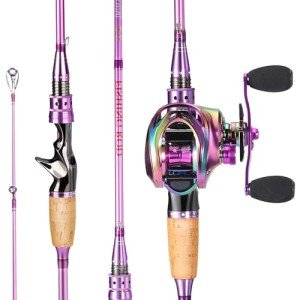 Sougayilang Colorful Casting Rod and Reel Combo