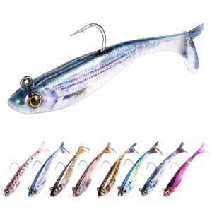 8-Piece Swim Baits for Bass & Walleye Fishing