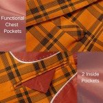 Orange Plaid Slim Fit Blazer for Men
