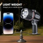 Super Bright Rechargeable LED Spotlight for Outdoors