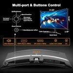 SANSUI 24" Curved Gaming Monitor - 180Hz, FHD