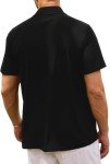 Men's Retro Bowling Shirt with Flamingo Print