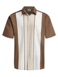 Vintage Short Sleeve Hawaiian Bowling Shirt for Men