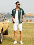 Retro Men's Short Sleeve Camp Collar Bowling Shirt