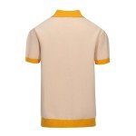 Men's Retro Geometric Short Sleeve Golf Polo