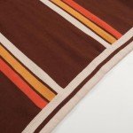 Men's Vintage Striped Brown V-Neck Polo Shirt