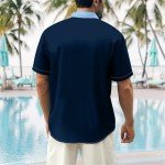 Men's Retro 1950s Diamond Bowling Shirt