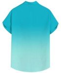 Vintage 1950s Men's Hawaiian Bowling Shirt - Turquoise