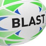 Rhino Blast Size 5 Rugby Training Ball - White/Blue/Green