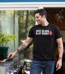 Funny Rugby Player T-Shirt: Give Blood, Play Rugby