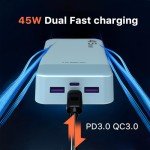 JUOVI 20000mAh Fast Charging Portable Power Bank - Island Blue or Jungle Green