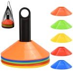 Agility Colored Cones Set with Carry Bag (25 Pack)