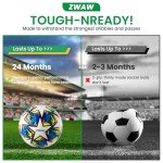 ZWAW Size 5 Waterproof Soccer Ball with Pump