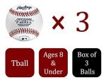 Rawlings Official T-Balls for Youth (3 Count)