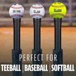 Adjustable Youth Baseball Batting Tee - Black