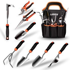 9-Piece Heavy Duty Stainless Steel Garden Tool Set