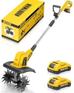 Alloyman 20V Cordless Garden Tiller and Cultivator