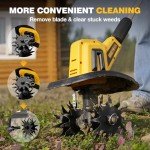 Alloyman 20V Cordless Garden Tiller and Cultivator