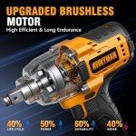 Powerful Cordless Impact Wrench with Batteries & Sockets