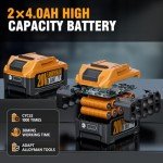 Powerful Cordless Impact Wrench with Batteries & Sockets