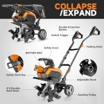 Alloyman 40V Cordless Electric Garden Tiller