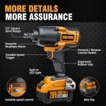 Powerful Cordless Impact Wrench with Batteries & Sockets