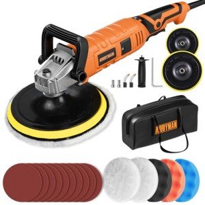 Alloyman 1200W 7-Inch Car Polisher Set