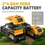 Alloyman 20V Cordless Electric Pole Saw with Batteries