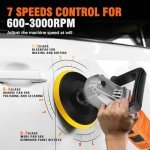 Alloyman 1200W 7-Inch Car Polisher Set